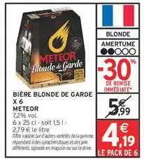 Intermarché BIÈRE BLONDE DE GARDE X 6 offre
