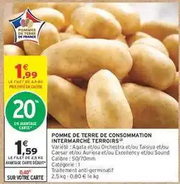 Intermarché POMME DE TERRE DE CONSOMMATION INTERMARCHE TERROIRS offre