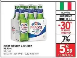 Intermarché BIÈRE NASTRO AZZURRO “PERONI” offre