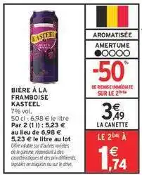 Intermarché BIÈRE À LA FRAMBOISE KASTEEL offre