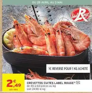 CREVETTES CUITES LABEL ROUGE