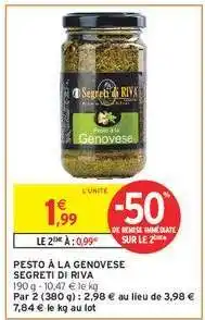 Intermarché PESTO À LA GENOVESE SEGRETI DI RIVA offre