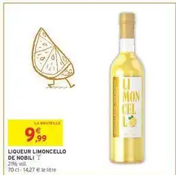 Intermarché Liqueur Limoncello De Nobili offre