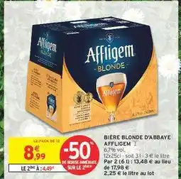 Intermarché BIÈRE BLONDE D'ABBAYE “AFFLIGEM” offre