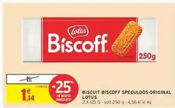 Intermarché Biscuit Biscoff Speculoos Original Lotus offre