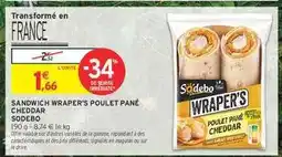 Intermarché SANDWICH WRAPER'S POULET PANÉ CHEDDAR offre