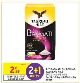 Intermarché Riz Basmati Du Penjab Taureau Ailé offre
