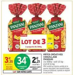 Intermarché PÂTES CRÉATIVES COQUILLAGE PANZANI offre