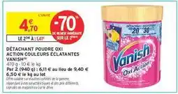 Intermarché DÉTACHANT POUDRE OXI ACTION COULEURS ÉCLATANTES VANISH offre