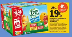 E.Leclerc Compotes en gourdes sans sucres ajoutés pom'potes offre