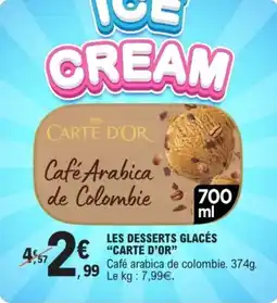 E.Leclerc Les desserts glacés carte d'or offre