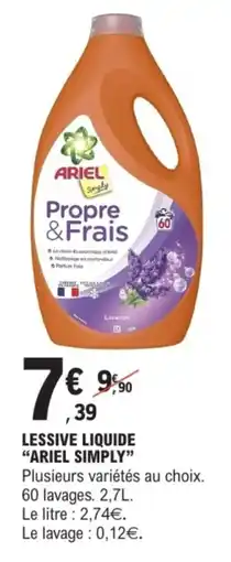 E.Leclerc Lessive liquide ariel simply offre