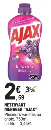 E.Leclerc Nettoyant ménager ajax offre
