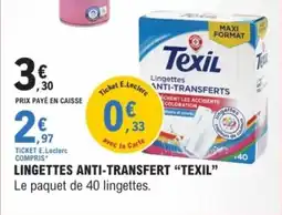 E.Leclerc Lingettes anti-transfert texil offre