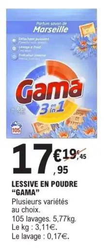 E.Leclerc Lessive en poudre gama offre