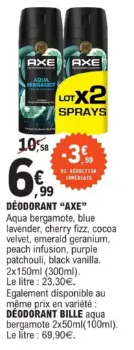 E.Leclerc Déodorant axe offre