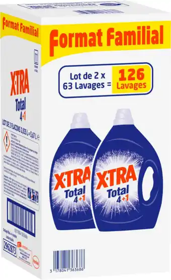 Auchan X tra lessive liquide 4 en 1 x-tra total offre