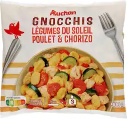 Auchan Auchan gnocchis légumes du soleil poulet et chorizo surgelés auchan offre