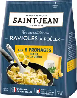 Auchan Saint jean ravioles à poêler aux 3 fromages saint-jean offre