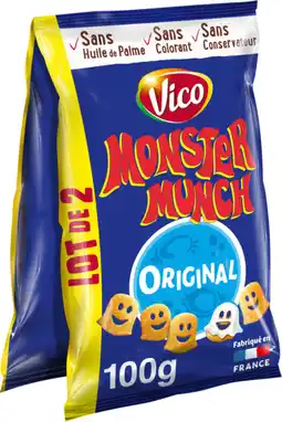 Auchan Monster munch biscuits soufflés salés monster munch offre