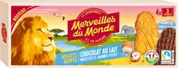 Auchan Merveilles du monde biscuits nappés au chocolat et noisettes merveilles du monde offre
