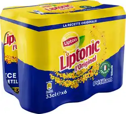 Auchan Lipton liptonic original pétillant canettes offre