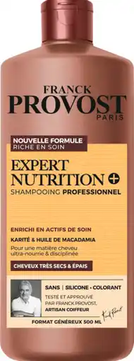 Auchan Franck provost shampooing nourrissant karité et huile de macadamia franck provost offre
