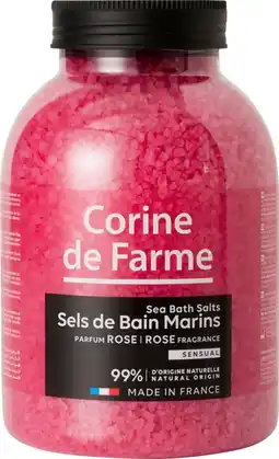 Auchan Corine de farme sels de bain marins parfum rose corine de farme offre
