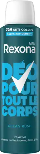 Auchan Rexona déodorant corps rexona ocean rush men en vaporisateur offre