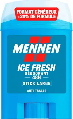 Auchan Mennen déodorant stick homme ice fresh mennen offre