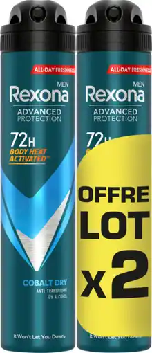 Auchan Rexona déodorant spray homme anti-transpirant rexona offre