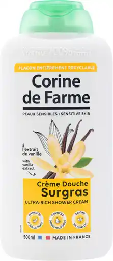 Auchan Corine de farme crème douche surgras à l'extrait de vanille corine de farme offre