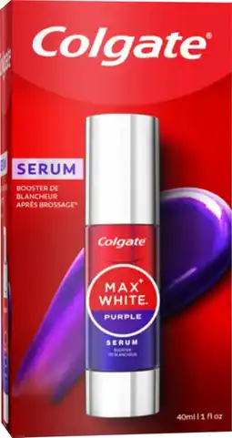 Auchan Colgate sérum blancheur après brossage max white purple colgate offre