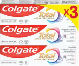 Auchan Colgate dentifrice total active prévention soin complet colgate offre