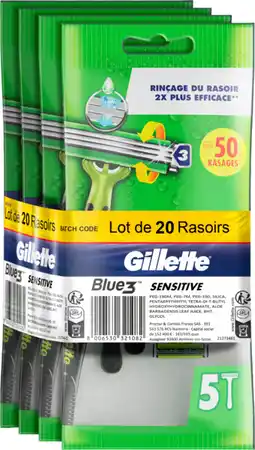 Auchan Gillette rasoirs jetable sensitive gillette offre