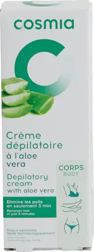 Auchan Cosmia creme dépilatoire corps peau sensible cosmia offre