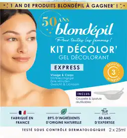 Auchan Blondepil gel décolorant visage peau normale blondépil offre