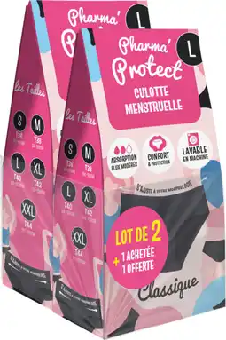 Auchan Pharma protect culotte menstruelle noir pharmaproctect offre