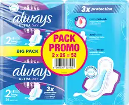 Auchan Always serviettes hygieniques ultra always offre