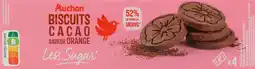 Auchan Auchan auchan biscuit less sugar cacao saveur orange offre