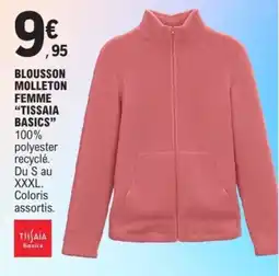 E.Leclerc Blousson molleton femme tissaia basics offre