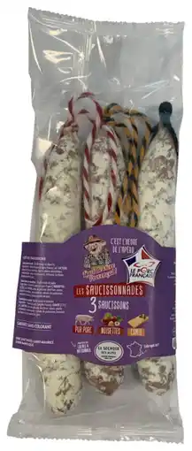 Auchan Supermarché Le sechoir des alpes lot de 3 saucissons secs séchoir des alpes offre