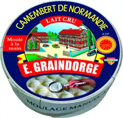 Auchan Supermarché Graindorge camembert de normandie au lait cru aop e. graindorge offre