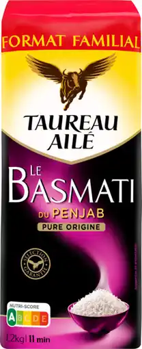 Auchan Supermarché Taureau aile riz basmati du penjab taureau ailé offre