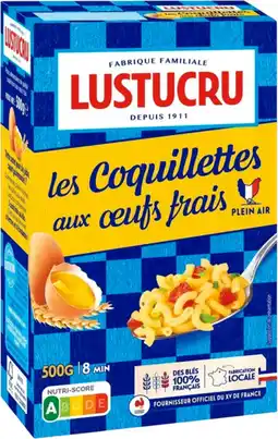 Auchan Supermarché Lustucru coquillettes aux œufs frais lustucru offre