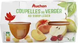 Auchan Supermarché Auchan fruits au sirop coupelles du verger auchan offre