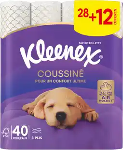 Auchan Supermarché Kleenex papier toilette confort 3 épaisseurs kleenex offre