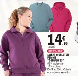 E.Leclerc Sweat molleton femme complices offre