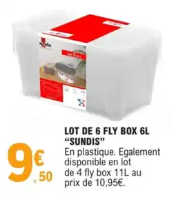 E.Leclerc Lot de 6 fly box sundis offre