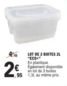E.Leclerc Lot de 2 boites eco+ offre